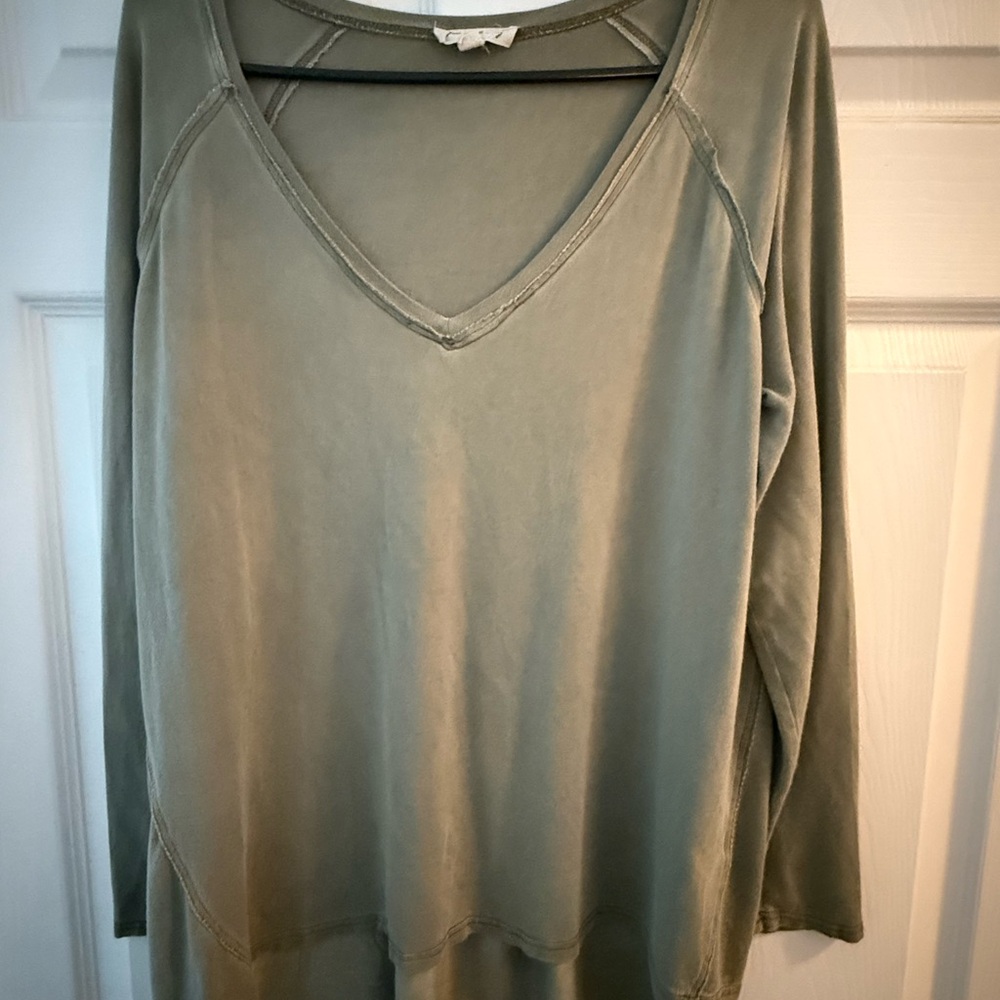 Jane and Delancey Olive Long Sleeve Top